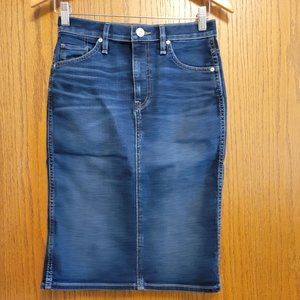 Hudson Women's Denim Straight Skirt 25 NWT